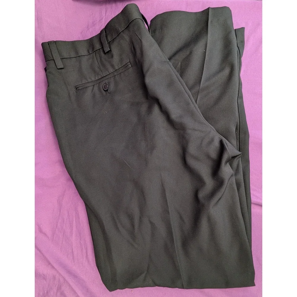 Vtg 90s Mens 42x31 Dark Green Pleated Cuffed Relaxed Baggy High Waist Pants